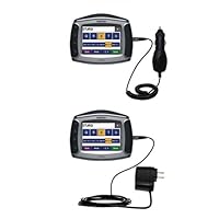 Gomadic Car and Wall Charger Essential Kit for the Garmin Zumo 450 - Includes both AC Wall and DC Car Charging Options with TipExchange