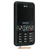 Durable Flexible Soft Black Silicone Skin Case for Samsung Access A827 Cell Phone