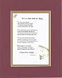 Touching and Heartfelt Poem for Fathers - It's a Dad Kind of Thing Poem on 11 x 14 inches Double Beveled Matting