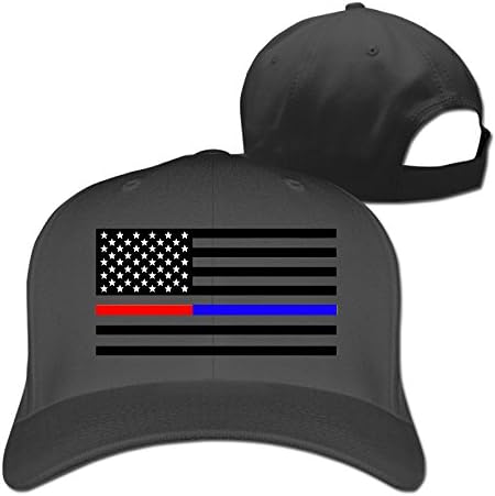Fire Police Thin Red And Blue Line American Flag Adjustable Snapback Baseball Caps