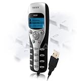 USB Skype compatible VoIP internet phone Graphic blue lit LCD display