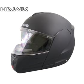 Advanced Hawk Flat Black Dual Visor Full Face Motorcycle Helmet Size : Large Advanced Hawk Flat Black Dual Visor Full Face Motorcycle Helmet - Size : Large