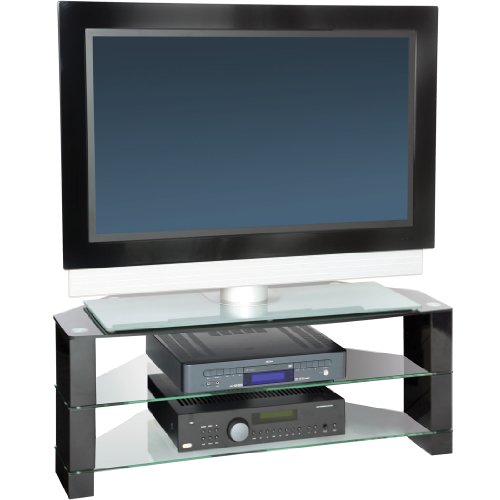 Peerless Manhattan 1000 High Gloss Black Corner TV Stand