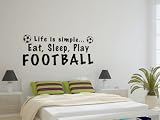 Large Eat Sleep Play Football Wall Art Sticker Quote - ES1 - Free Applicator & 1st P&P