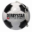 DERBYSTAR Fu�ball SWING HEAVY MIT LEINE NEU, weiss/schwarz, Gr. 5