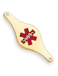 14k Gold Medical Jewelry ID Plate