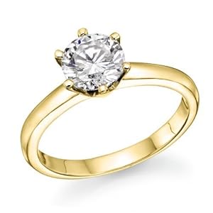 Diamond Impressions DI1005172 Certified .33 Ct. 14k Yellow Gold Round Diamond Solitaire Ring D I1