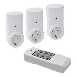 Funksteckdosenset f�r Innenbereich, 3 Empf�nger + 1 Sender