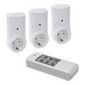 Funksteckdosenset f�r Innenbereich, 3 Empf�nger + 1 Sender