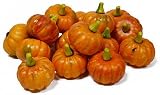 Realistic Fall Mini Artificial Pumpkins - Package of 16 Pumpkins.