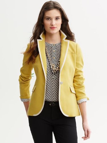 Banana Republic Tipped One Button Blazer