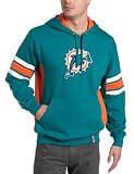 NFL Men's Miami Dolphins Passing Game Hd II Adult Long Sleeve Hooded Fleece Pullover (Aqua/Dark Orange/White, Small)