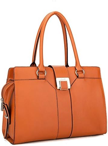 Nucelle Women's Genuine Leather Office Tote Handbag Top Handle Tote School Bag Purse Satchel