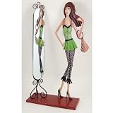 Dress up Girl Metal Jewelry Holder Earring Holder with Mirror 13.5