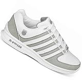 K-Swiss Rinzler Low Leather Trainers White/Gull Grey Mens Size