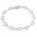 Sterling Silver Diamond Heart Bracelet