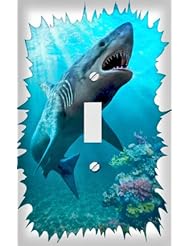 From Amazon.com. Click for details:
 Great White Shark Decorative Switchplate Cover Great White Shark Decorative Switchplate Cover