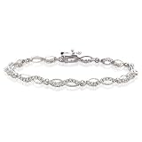 10K White Gold 1 ct. Diamond Tennis Bracelet (8'')