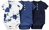 カーターズ Carter's ボディスーツ 半袖 綿ジャージー100% 3枚組 3-Pack Short-Sleeve Henley Bodysuits NB (50-55cm)