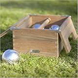 Akiko Teak  Steel Petanque Bocce Set