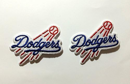 2 Brand NEW La Dodgers Embroidered Patches MLB Iron on Patch Set