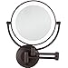 Zadro 10X/1X Magnification Cordless LED Lighted Dual Sided Wall Mirror, 7-1/2 Inch, Oil-Rubbed Bronze