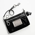 Coach Poppy Capacity Large Wristlet Clutch Bag 42869 Black Patent