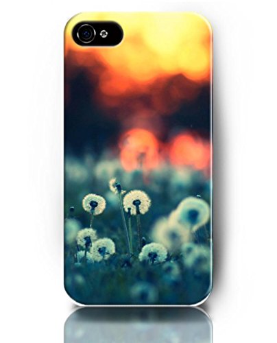 UKASE Creative Cases Dandalions Designed for iPhone 4/4S with the Paint of Sunset and Dandalion