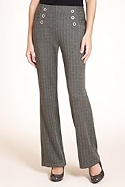 Classic Collection Flat Front Herringbone Ponte Trousers