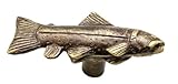Carpe Diem Hardware 2216-3 Waterscape Fish Large Knob Right, Antique Brass by Carpe Diem Hardware