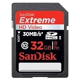 SanDisk 32GB Extreme SDHC Class 10 Card Secure Digital Memory 30MB/s SDSDX-032G - Bulk Packaging