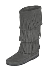 Minnetonka Women's Calf Hi 3-Layer Fringe Boot