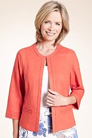 Classic Collection Linen Blend Ladder Stitch Jacket