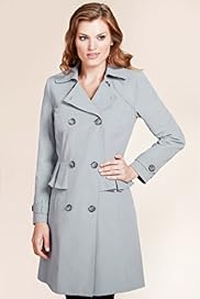 Per Una Funnel Neck Water Resistant Peplum Mac