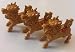 Feng Shui Three Chi Lins Kirins Statue Figurine Set