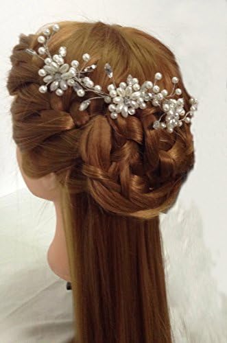 Handmade Bridal Hair Pins.Pear Hair Pin Wedding Accessory Hair Stick for Women Headpiece(Pack of 6) (silver)