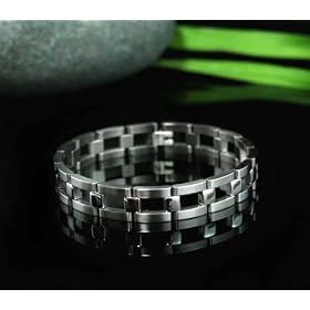 Buy HEAVY MEN BRIDGE LINKED SOLID STAINLESS STEEL BRACELET .44 x 8.5 by Willowbee