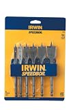 Irwin 88888 Speedbor 6 Piece 3/8-Inch to 1-Inch Spade Drill Bit Assortment with Rack