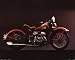 1940 Harley Davidson Red Motorcycle - Photography Poster - 16 x 20
