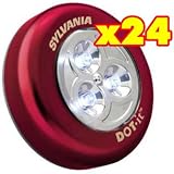 Buy Christmas Gifts Holiday Present - Sylvania DOT-it Red 24 Pack Self-Adhesive Bright White LED Light