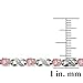 Bria Lou Silver Flashed Brass Created Pink Opal & Diamond Accent Infinity Link Bracelet, 7.5