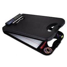 Saunders DeskMate II Plastic Storage Clipboard with Calculator, Letter Size 8.5 inch x 12 inch, Orange (00543)