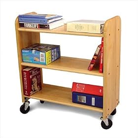 Library Book Truck - Natural Maple