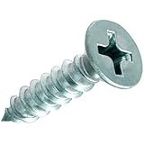 Rok Hardware #6 x 5/8" Flat Head Phillips Deep Thread Wood Screws Nickel (Zinc Finish) - Super Value 100 Pack