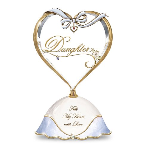 Treasured Daughter Porcelain Music Box: Daughter Gift by The Bradford Exchange