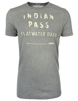 Abercrombie & Fitch Mens T-Shirt Crew Neck Grey Indian Pass