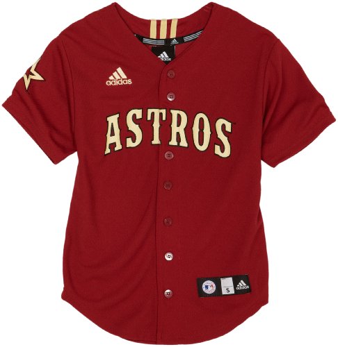 MLB Boys' Houston Astros Screen Print Baseball Jersey, Deep Garnet, X-Large