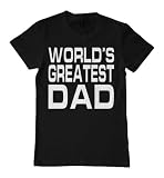 Fathers Day Black T-Shirt, "Worlds Greatest Dad"