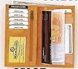 Genuine leather check book with I.D. slot style - 853mt