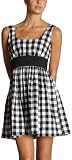 Necessary Objects Junior's Checked Plaid Babydoll Dress